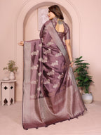 Soft Organza Silk Banarasi Saree with Butta Weaving
