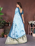 Lagdi Patta Pallu Soft Satin Silk Sibori Saree