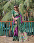 Dola Soft Silk Bandhej Paithani Saree