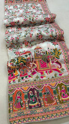 Pure Soft Pashmina Silk Saree with Kashmiri Woven Pallu