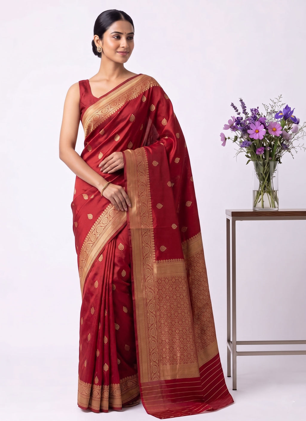 Premium Banarasi Weave Saree With Blouse Piece