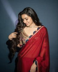 Gorgeous Rangoli Red Color Saree