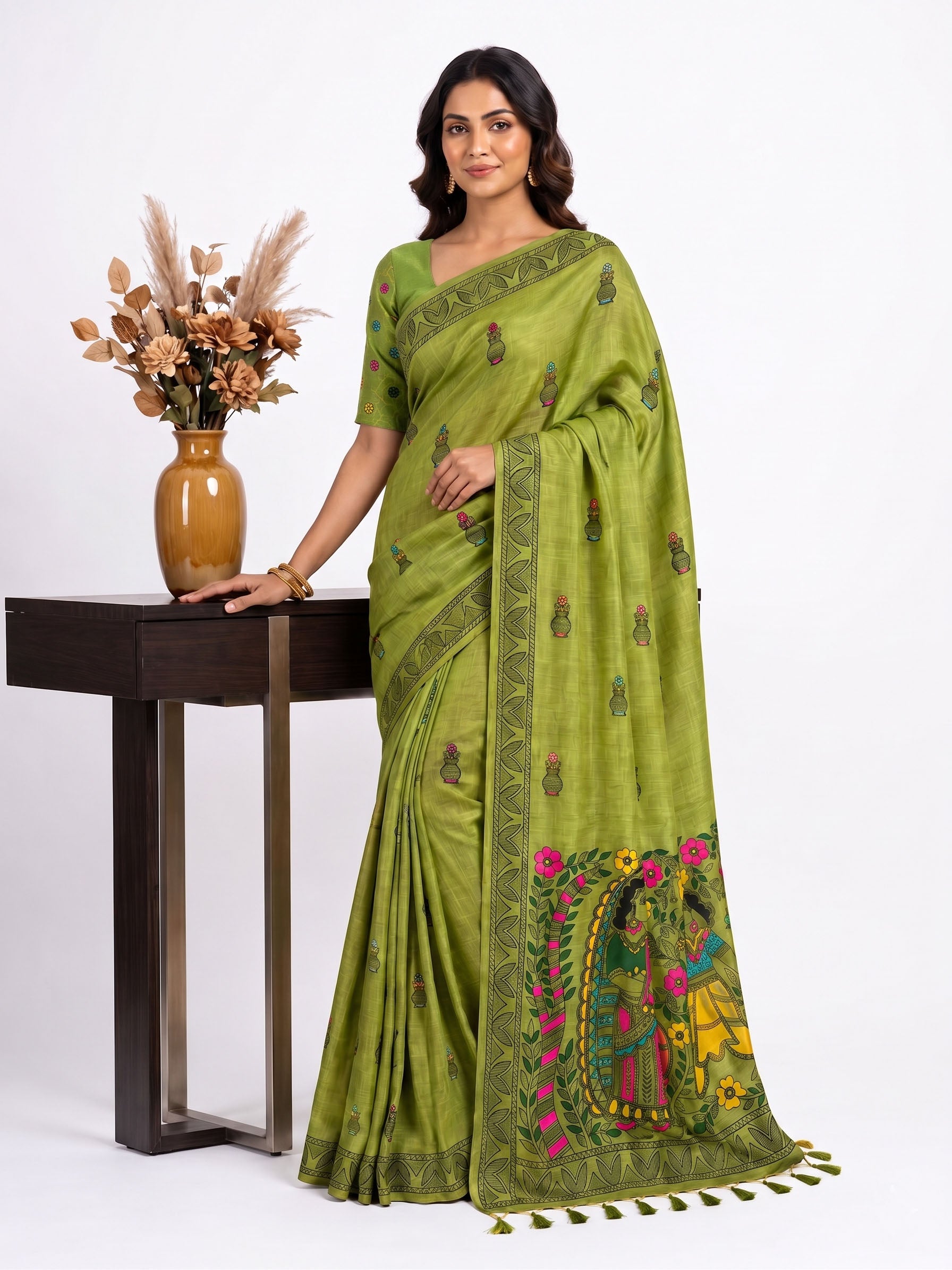 Premium Soft Cotton Saree with Colourful Kalamkari Pallu