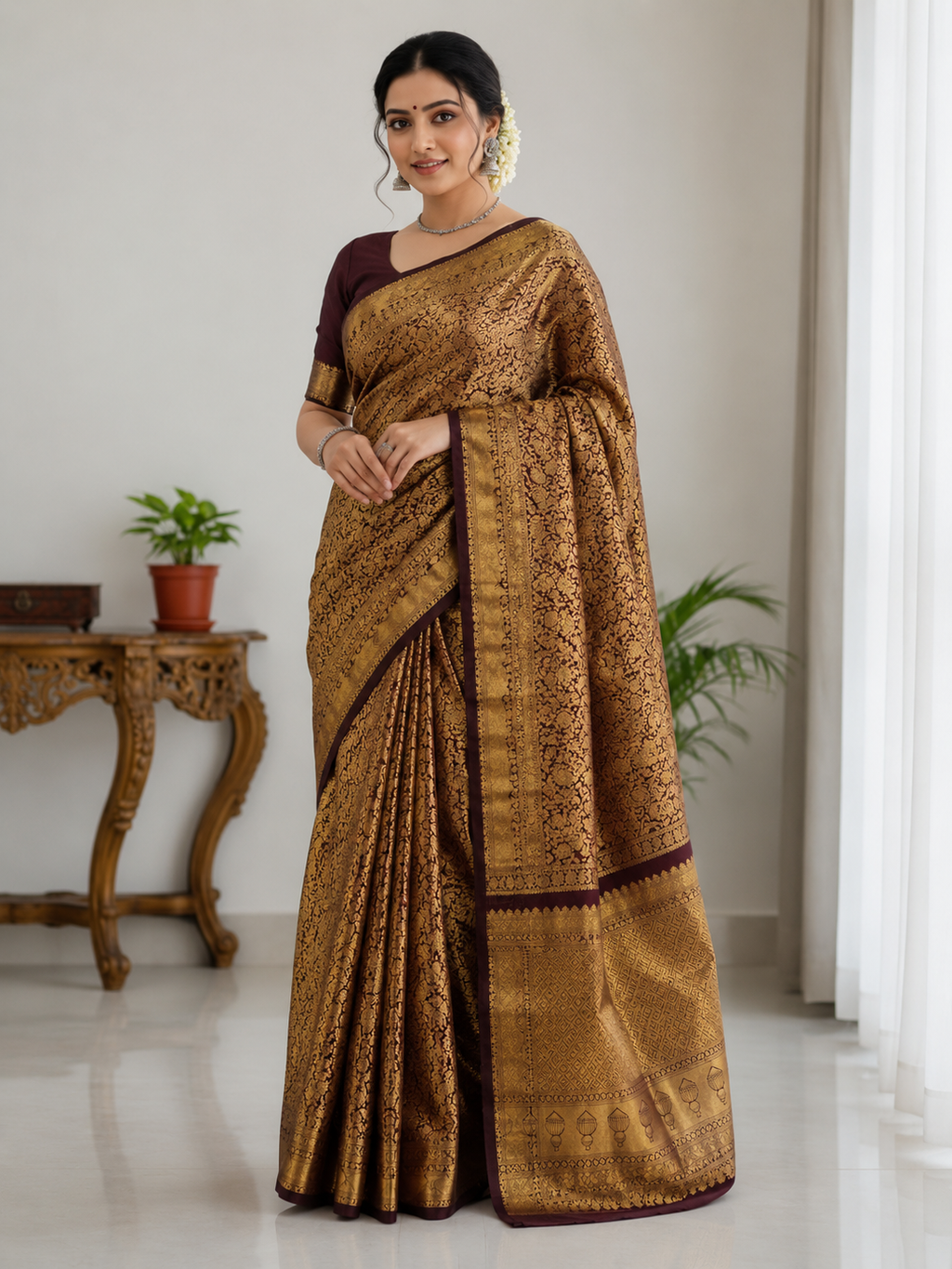 Organic Banarasi Wedding Saree