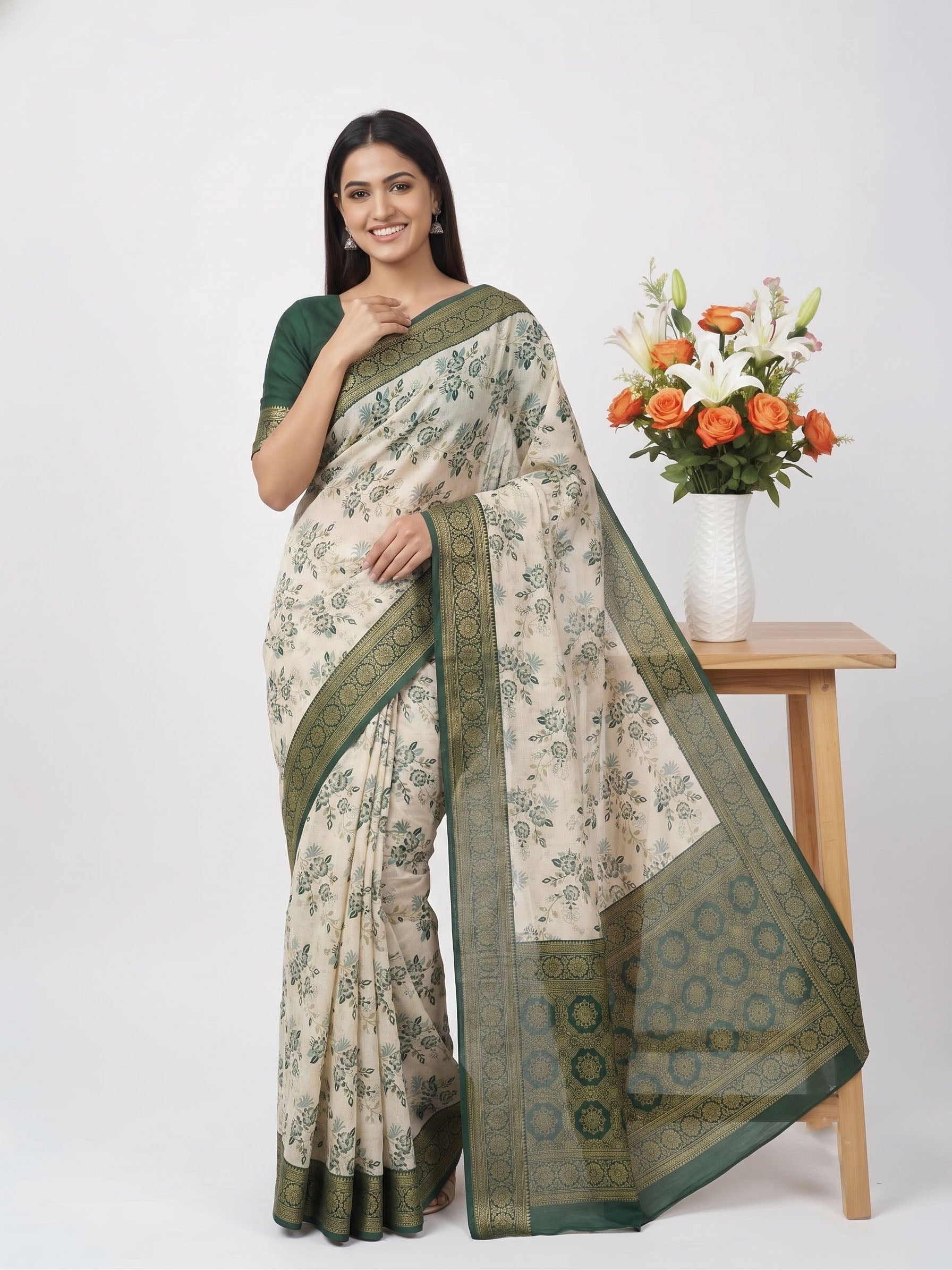 Classic Banarasi Silk Saree with Gold Zari Work