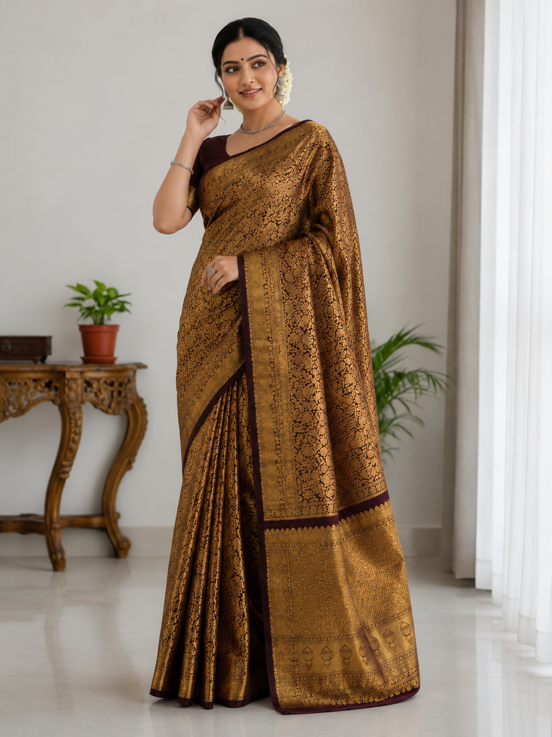 Organic Banarasi Wedding Saree