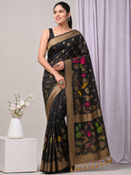 Hand Dyed Nylon Kadi Crepe Georgette Saree
