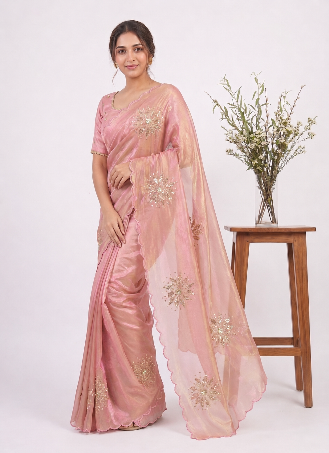 Festive Fandy Satin Saree with Designer Blouse