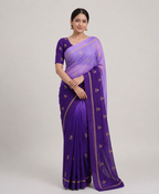 Viscose Khadi Silk Saree with Jacquard Leaf Design