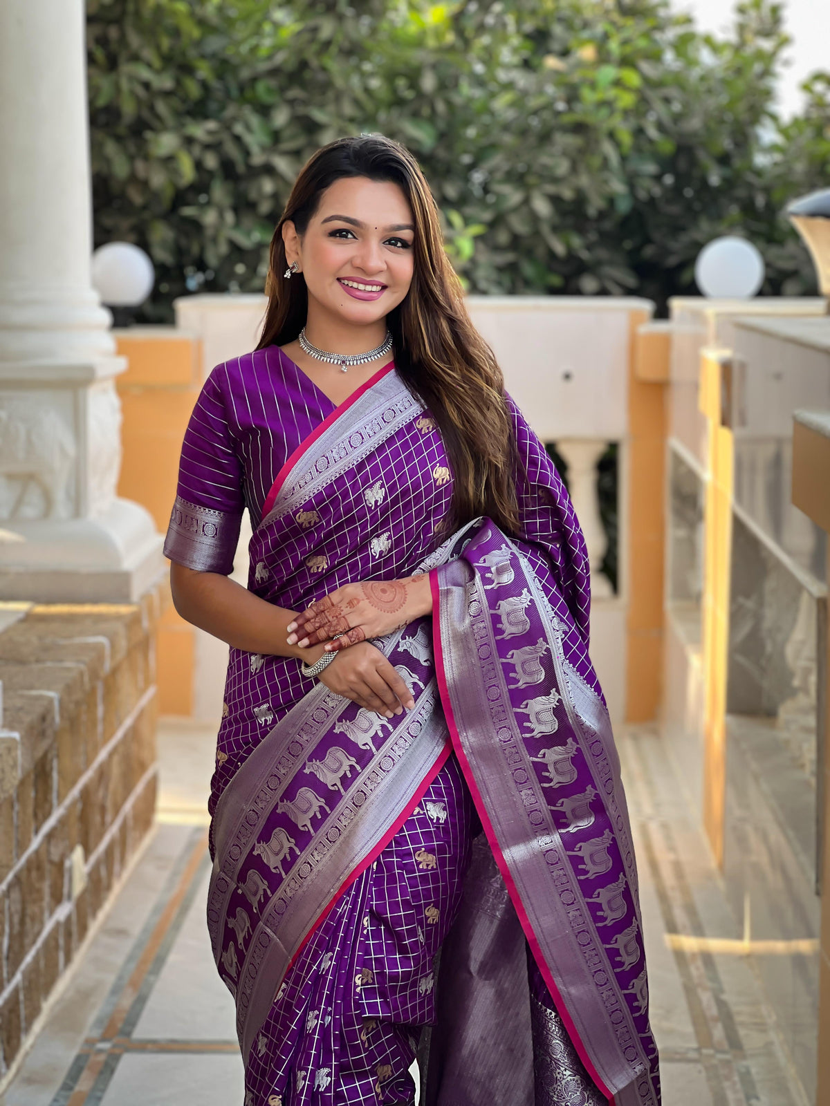 Outstanding Soft Silk Wine Color Saree