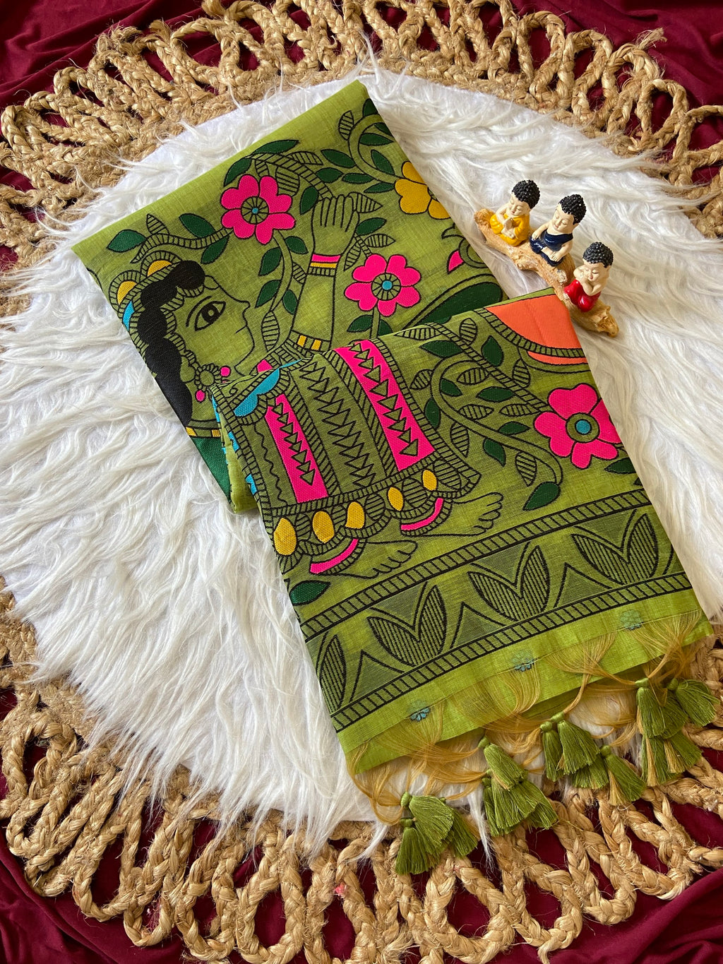 Premium Soft Cotton Saree with Colourful Kalamkari Pallu