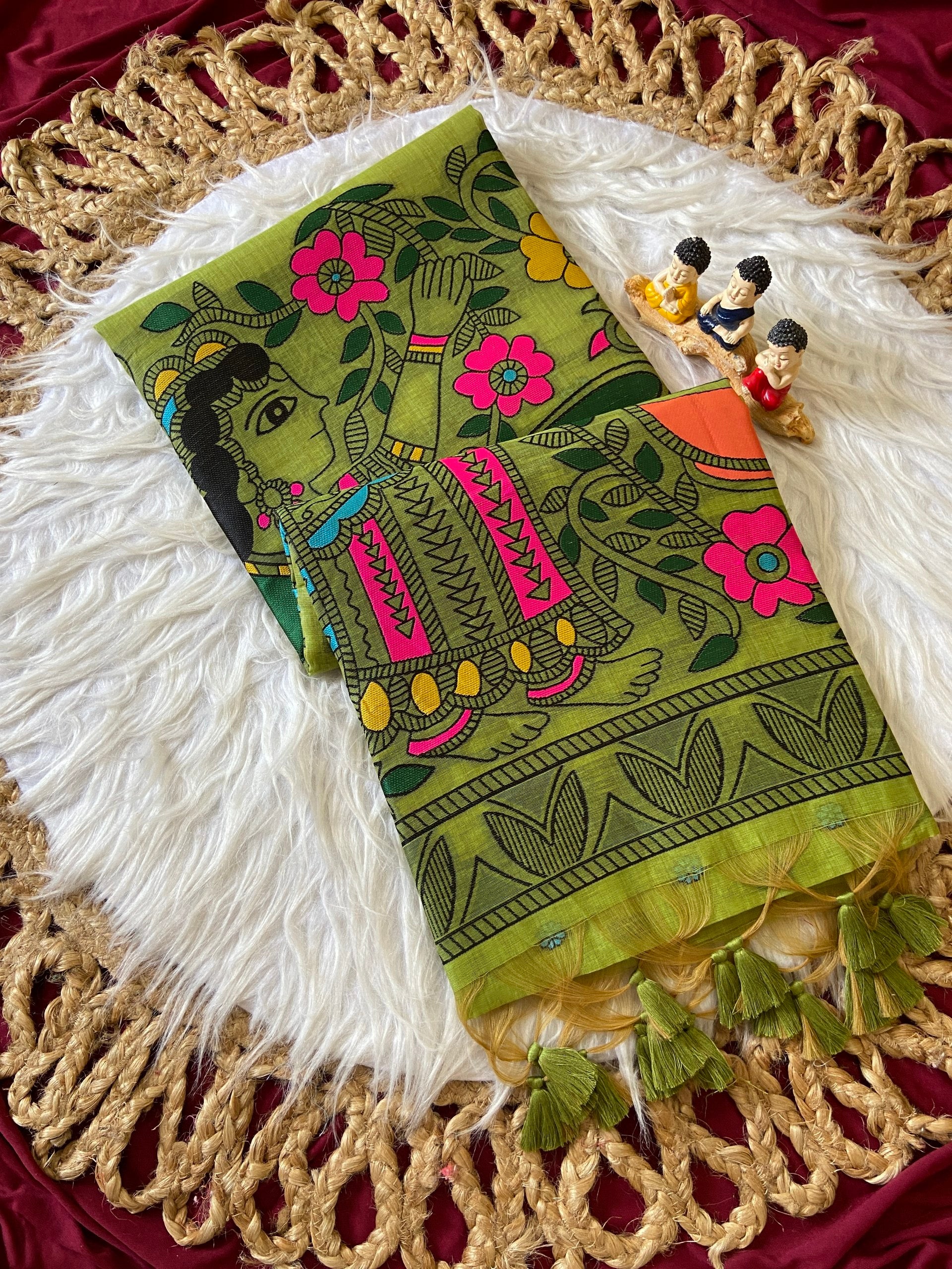 Premium Soft Cotton Saree with Colourful Kalamkari Pallu