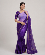 Viscose Khadi Silk Saree with Jacquard Leaf Design