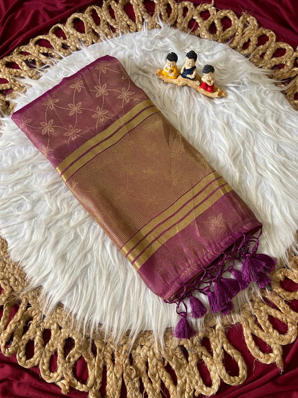 Traditional Weaving Satin Saree