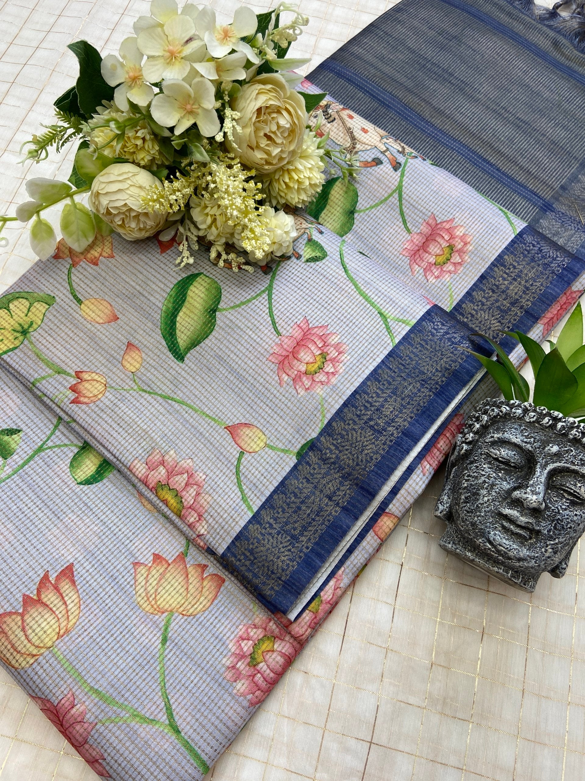 Soft Tussar Silk Digital Print Saree