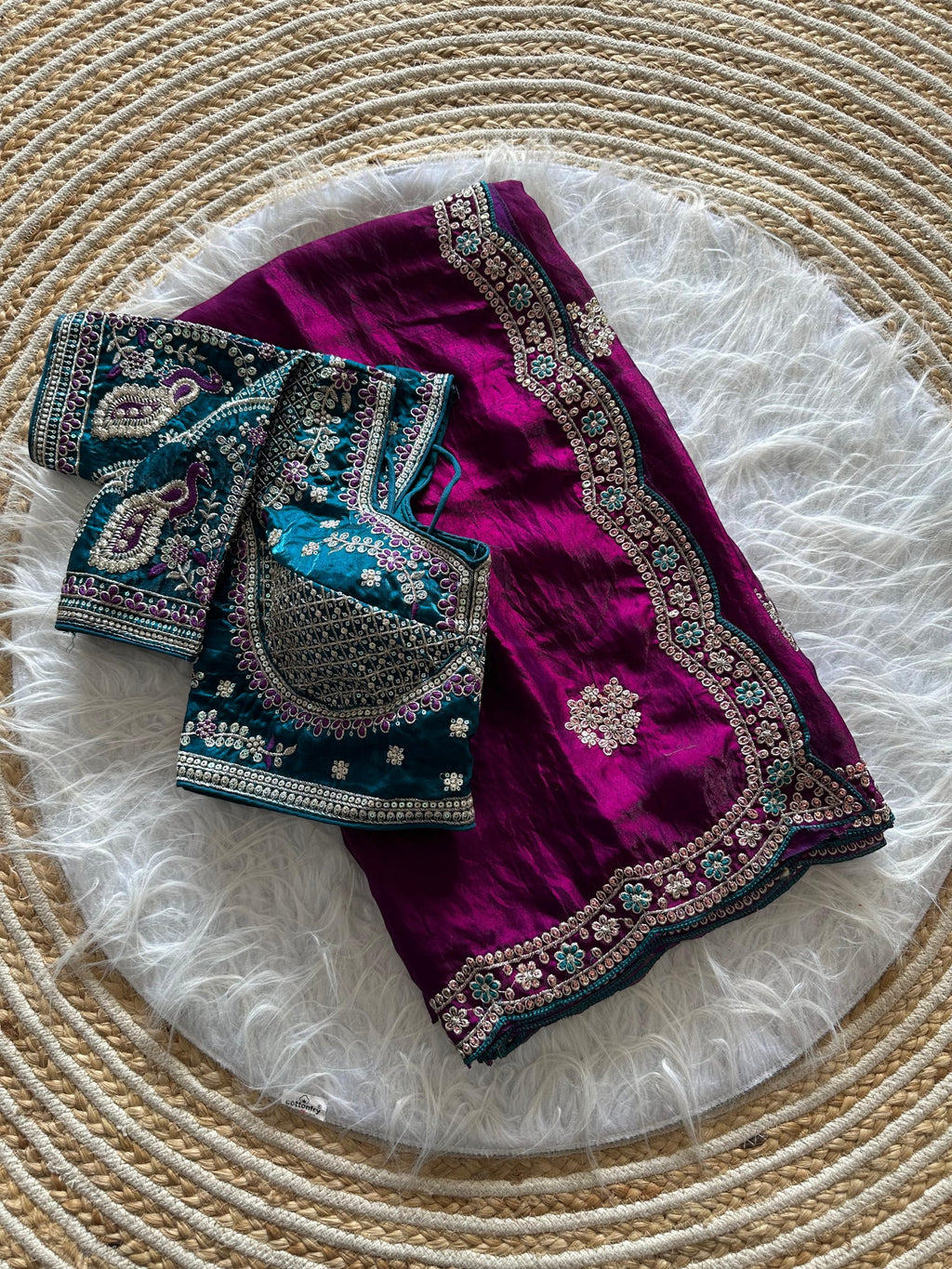 Luxe Fendy Satin Party Wear Saree