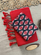 Elegant Khadi Cotton Saree with Magic Cotton Blouse