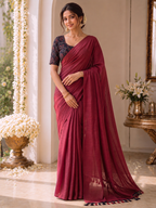 Handloom Khadi Cotton Saree with Magic Blouse