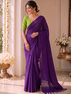Handloom Khadi Cotton Saree with Magic Blouse