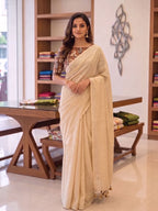 Elegant Khadi Cotton Saree with Magic Cotton Blouse