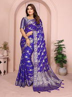 Banarasi Silk Saree with Leheriya Weaving