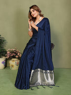 Lagadi Patta Soft Satin Silk Gala Pallu Saree
