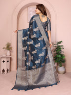 Soft Organza Silk Banarasi Saree with Butta Weaving