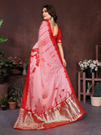 Lagdi Patta Pallu Soft Satin Silk Sibori Saree