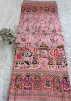 Pure Soft Pashmina Silk Saree with Kashmiri Woven Pallu