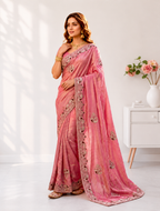 Crystal Elegance Fendy Satin Saree