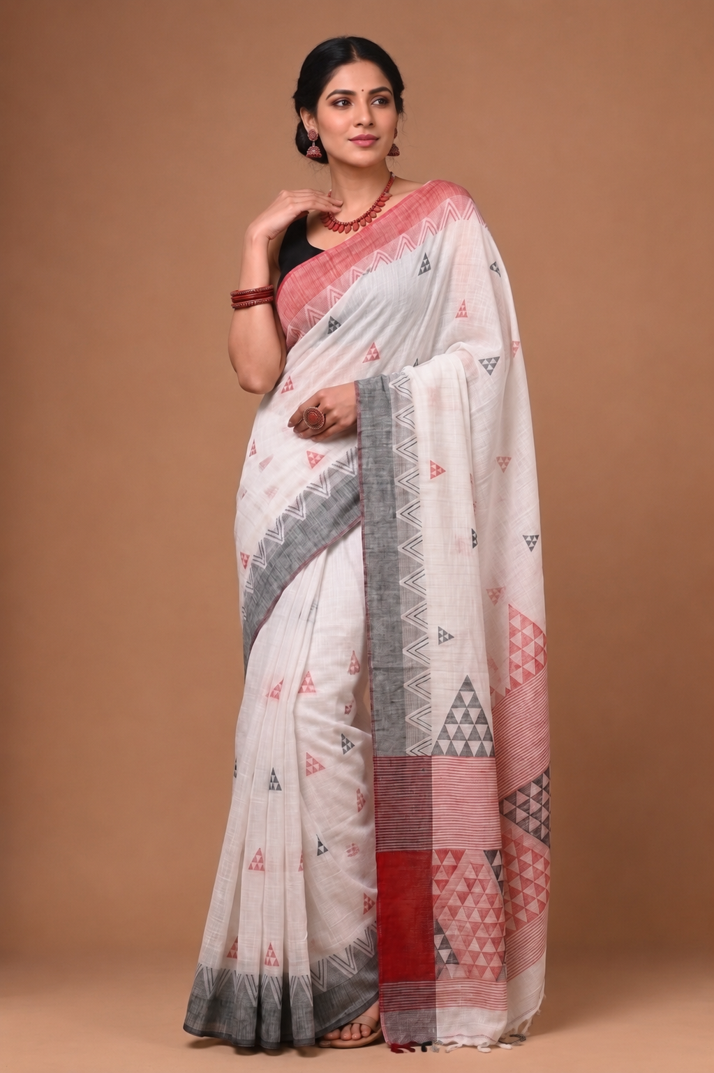 Bengali Cotton Resham Weaving Saree