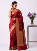 Premium Banarasi Weave Saree With Blouse Piece