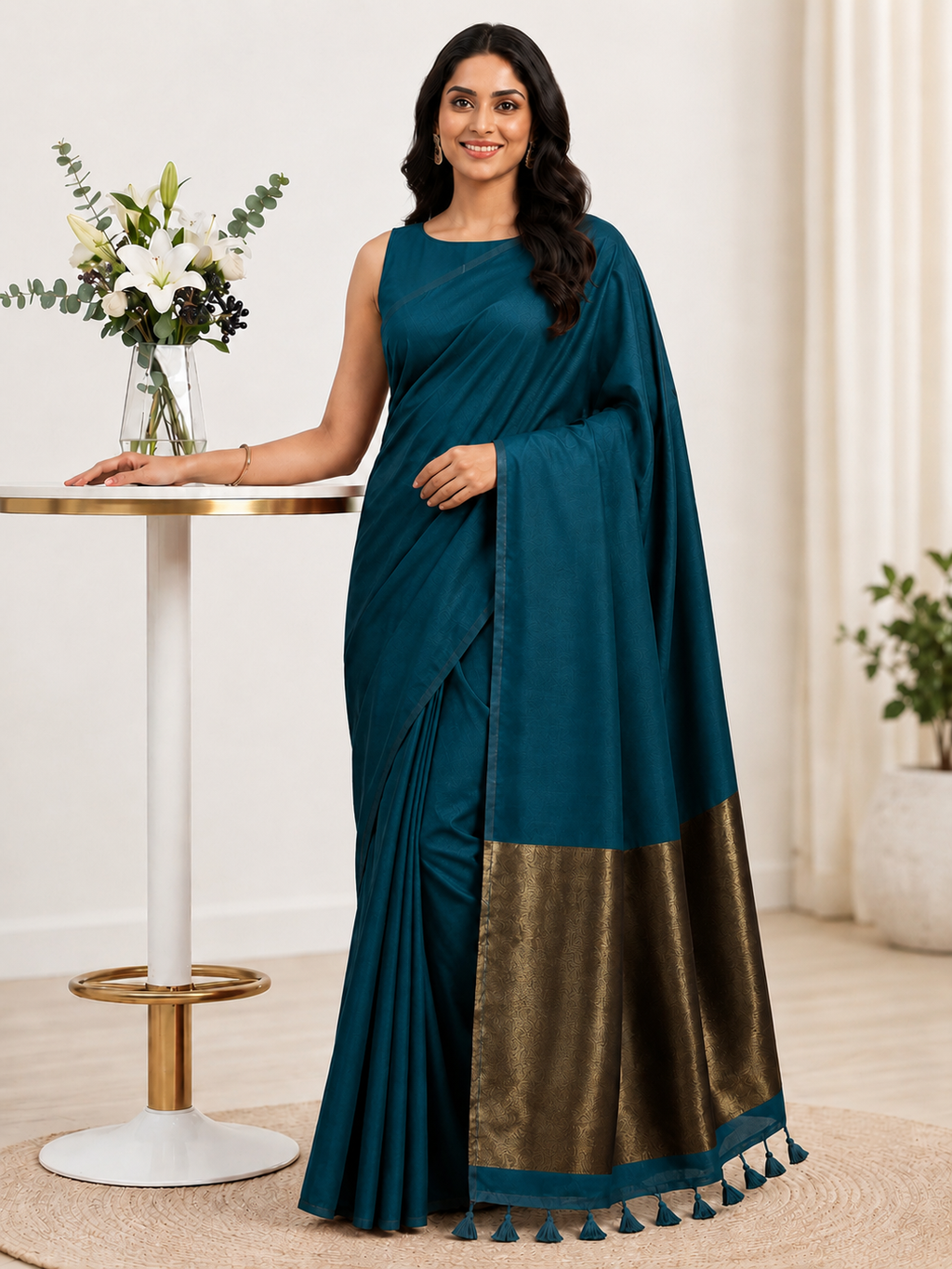 premium Jari Khadi Cotton Saree