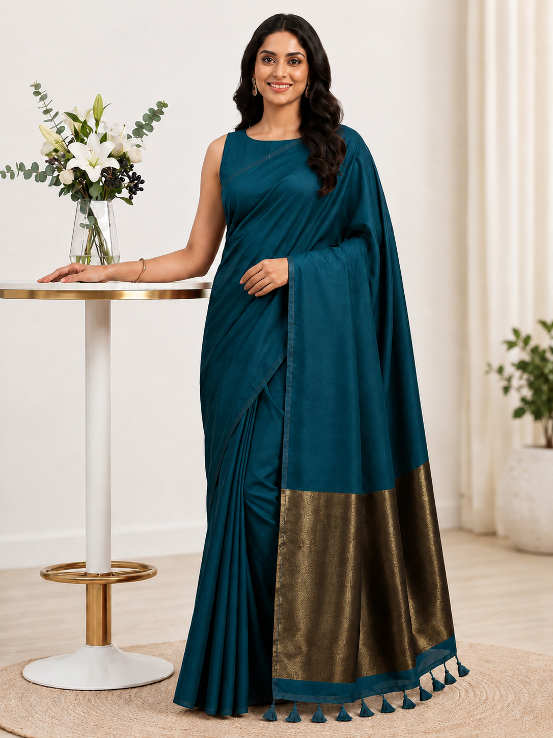 premium Jari Khadi Cotton Saree