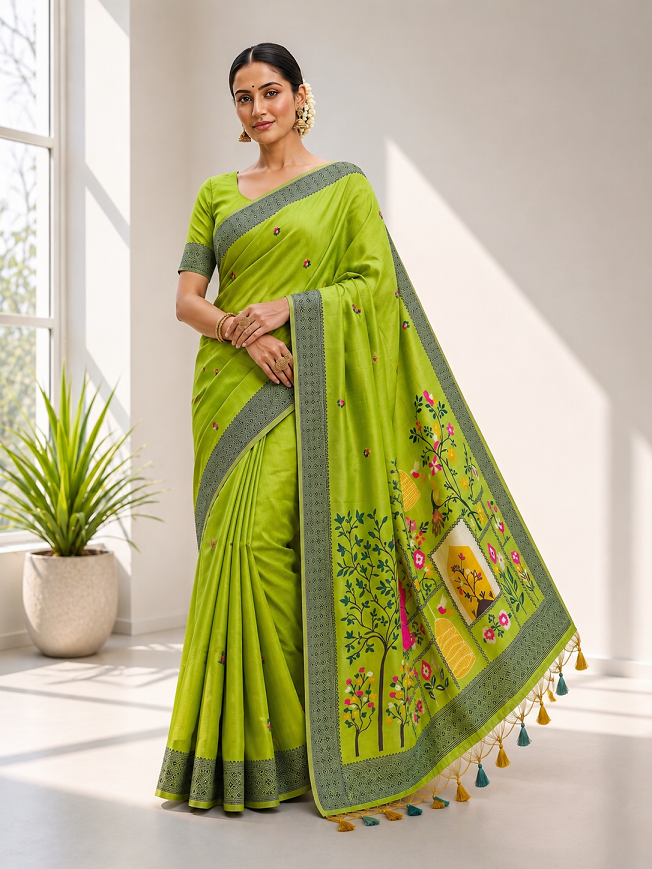 Premium Soft Jamdani Cotton Saree with 3D Peacock Weaving Pallu