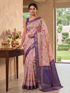Soft Tussar Silk Digital Print Saree