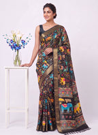 Elegant Digital Print Cotton Saree