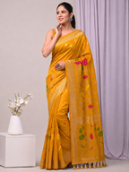 Hand Dyed Nylon Kadi Crepe Georgette Saree