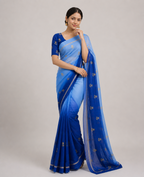 Viscose Khadi Silk Saree with Jacquard Leaf Design