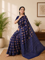 Soft Cotton Saree with Traditional Printed Motifs