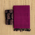 Handloom Khadi Cotton Saree with Magic Blouse