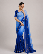 Viscose Khadi Silk Saree with Jacquard Leaf Design