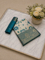 Elegant Silk Blend Saree With Traditional Zari Weaving