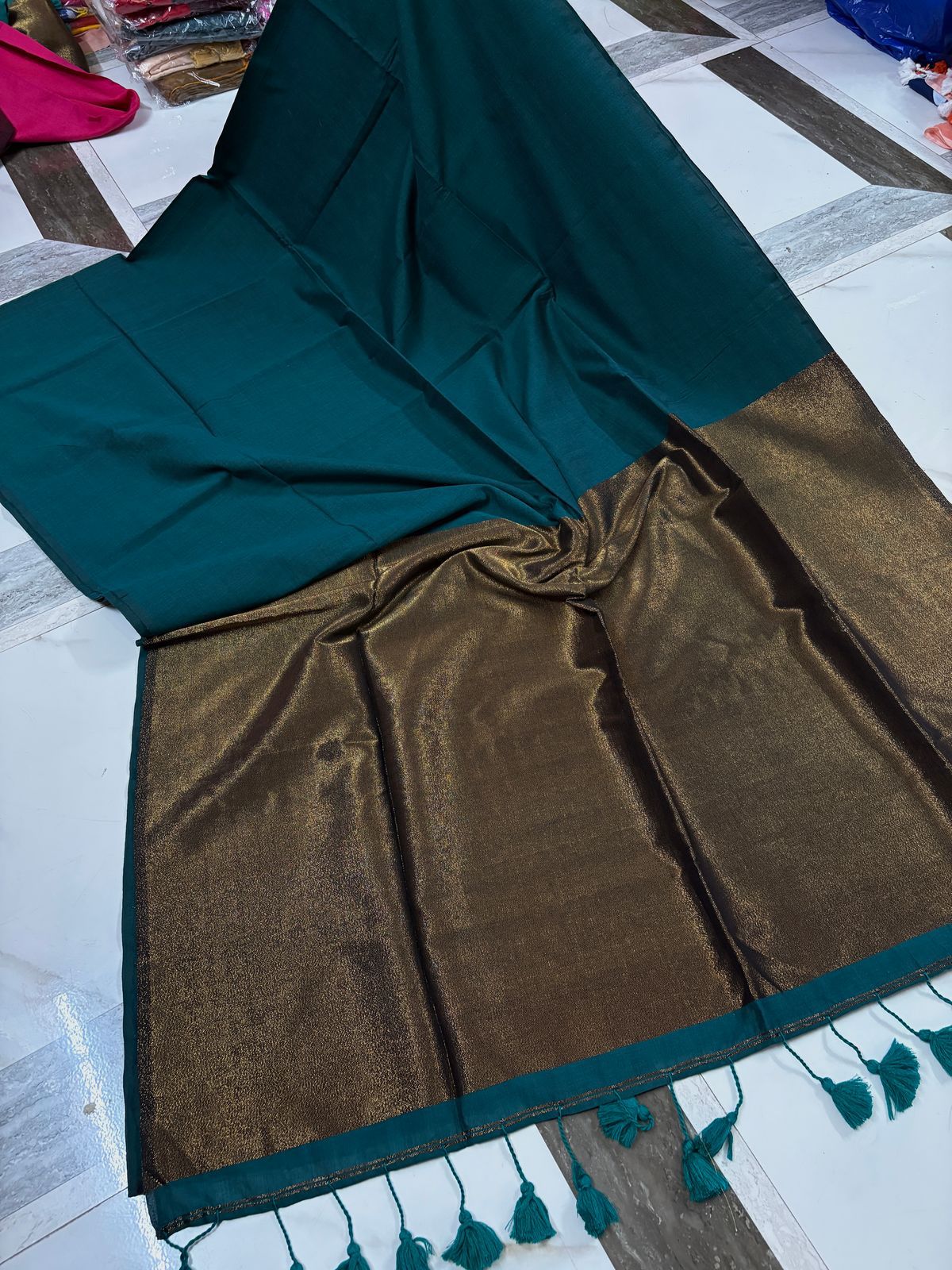 premium Jari Khadi Cotton Saree