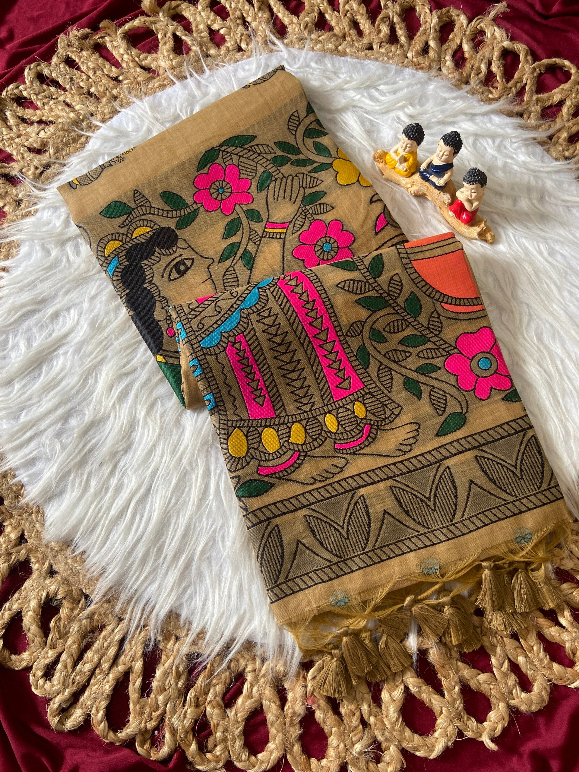 Premium Soft Cotton Saree with Colourful Kalamkari Pallu
