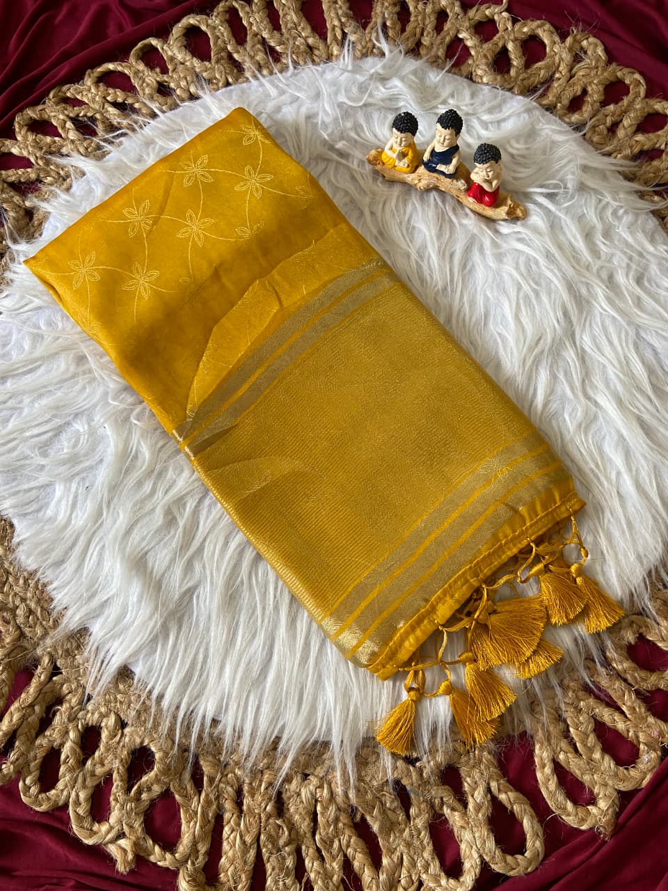 Traditional Weaving Satin Saree