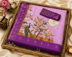 Digital Kalamkari Cotton Saree with Zari Border