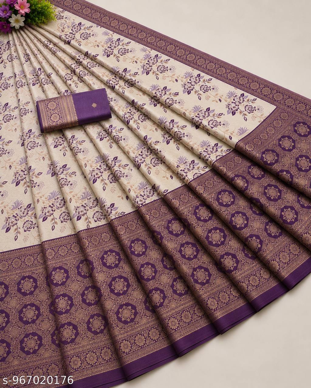 Classic Banarasi Silk Saree with Gold Zari Work
