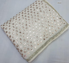 Amazing Georgette White Color Saree