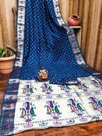 All Over Bandhej Paithani Dola Soft Silk Saree